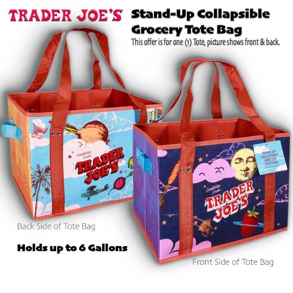 Trader Joe's Colorful Grocery Collectible Tote Bag